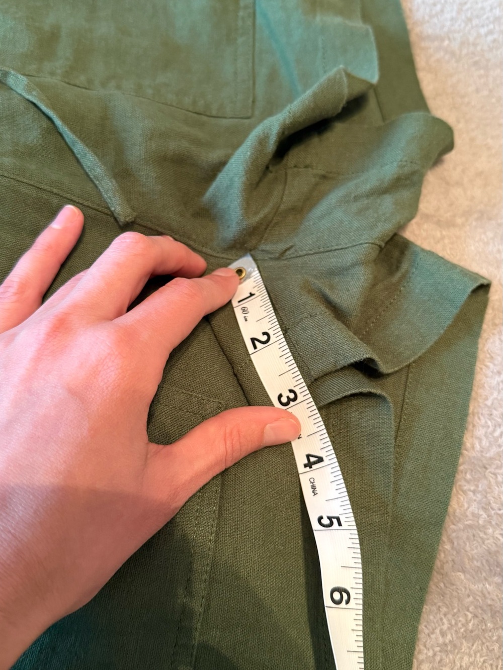 J.Crew | Olive Linen-Blend Drawstring Shorts | Size = XXS - Picture 7 of 8
